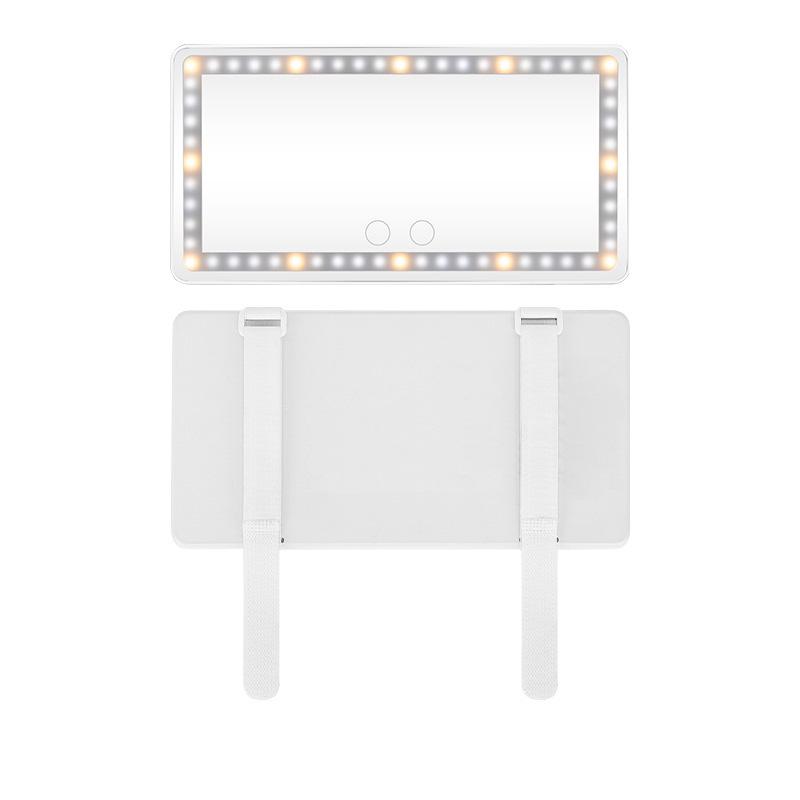 HD LED Car Makeup Mirror with Touch Dimming and Tricolor Light
