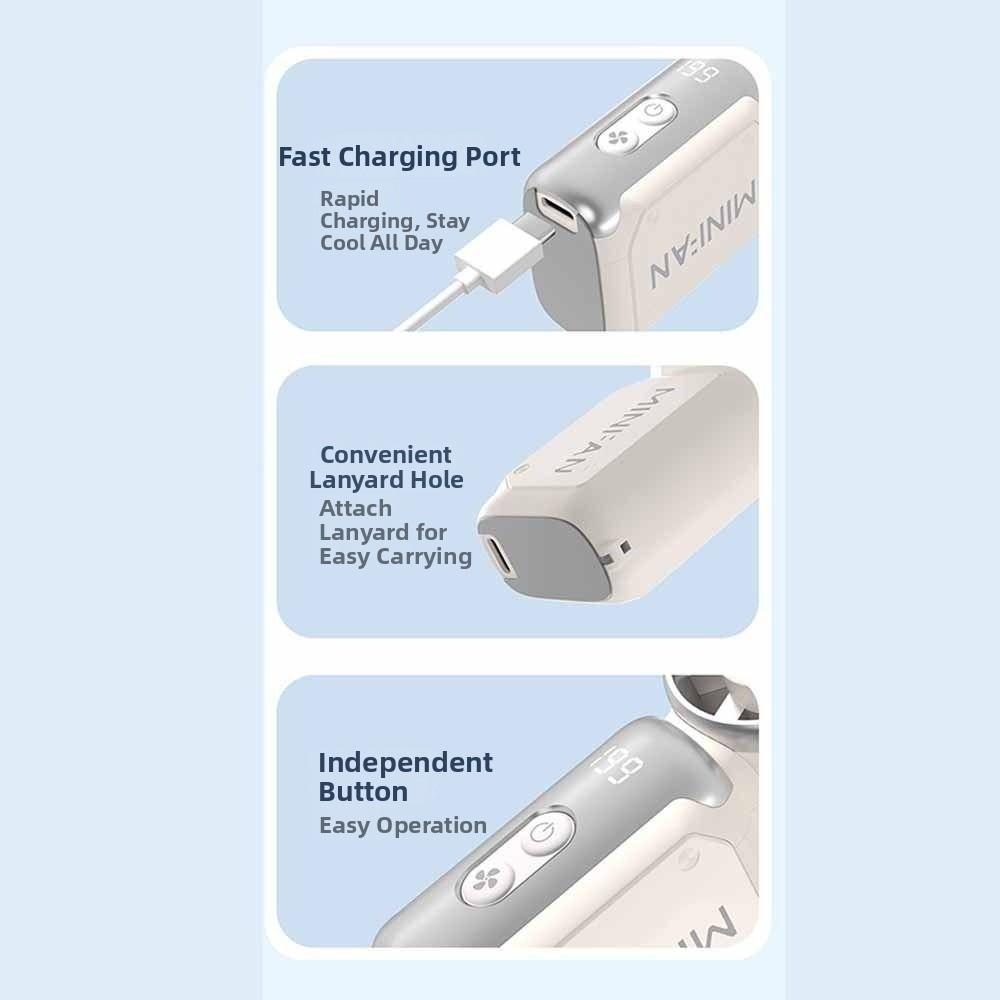 Adjustable Speeds Portable Handheld Fan USB Rechargeable Turbo Fan Pocket Fan Cooling Fan  Summer