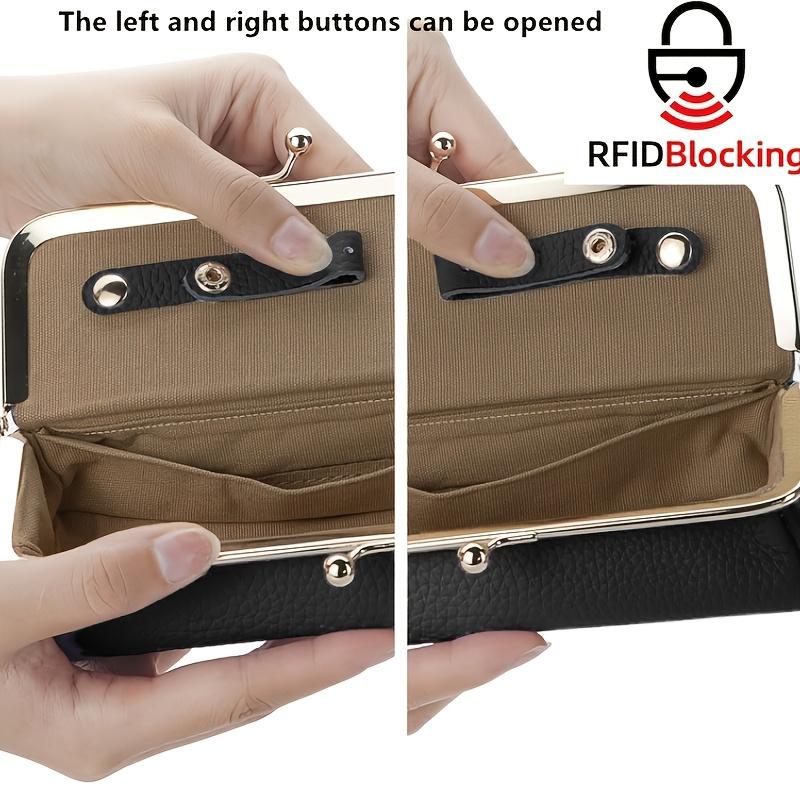 Unisex Jewelry Box Fashion Glasses Case - RFID Blocking, Travel Jewelry Case Bag Charm Storage Box Fashion Pencil Bag with Kiss Lock, Coin Purse