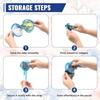 Polyester Handheld Folding Fan Summer Mini Folding Fan Portable Round Foldable Fan  Men Women