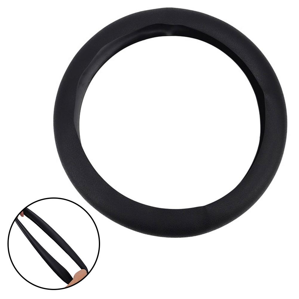 13*16in Steering Wheel Cover 1pc Black Replacement