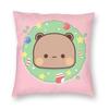 Bear Cartoon Cute Bubu Dudu Pillowcase Printing Polyester Cushion Cover Decorative Throw Pillow Case Cover Home Zipper 45*45Cm