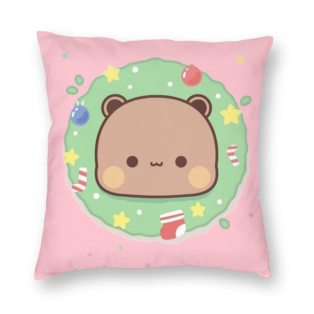 Bear Cartoon Cute Bubu Dudu Pillowcase Printing Polyester Cushion Cover Decorative Throw Pillow Case Cover Home Zipper 45*45Cm