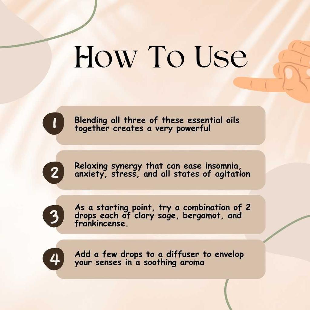 Ananta No Doubt Essential Oil Combo – Bergamot, Clary Sage & Frankincense Aroma Oils (10 Ml × 3)