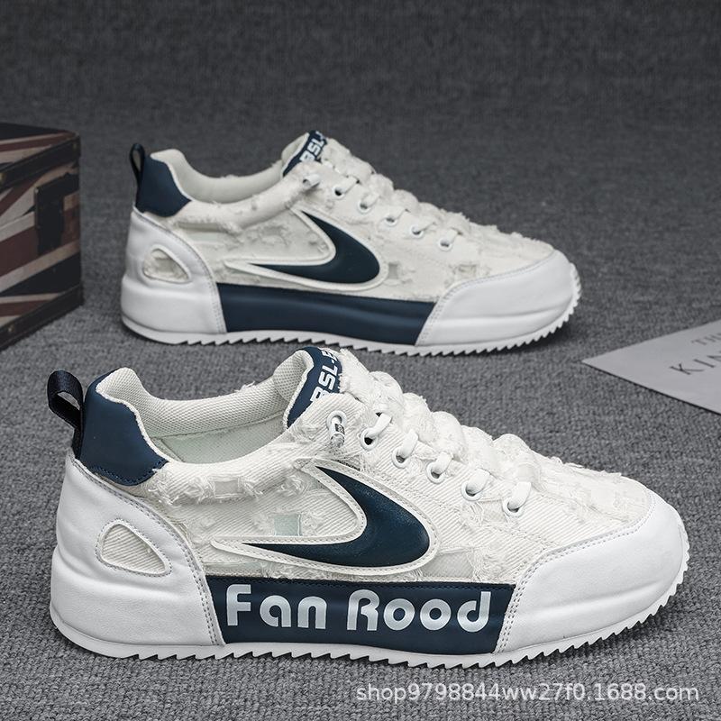 

Men s shoes 2025 summer new breathable one-pedal thick-soled lightweight sports and leisure shoes versatile trendy shoes canvas shoes men 44