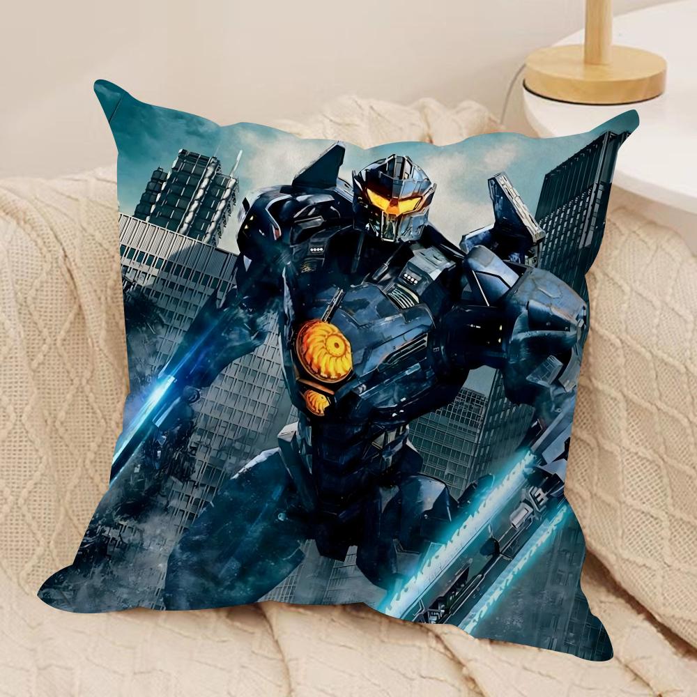 P-PacificS R-Rim Cushion Cover Silky Short Plush Double-Sided Printed Pillow Case for Sofa All Seasons Home Decor Gift