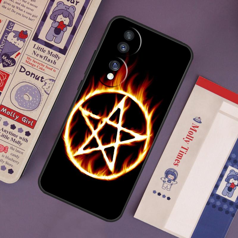 Gothic Satanic Pentagram Case For Honor 90 50 70 Lite X9c X8a X8b X9b X9a X8 X9 Honor 200 Pro Magic 5 6 7 Lite Cover