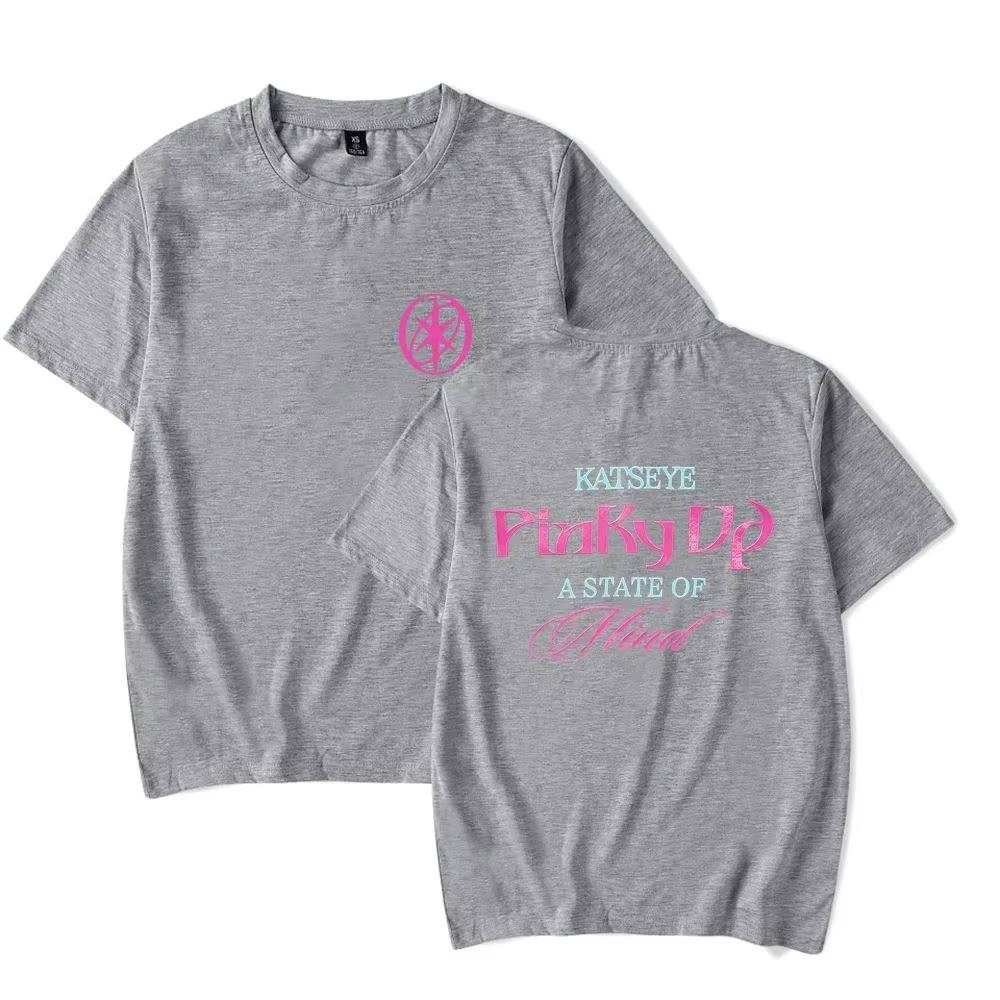New Album Pinky Up Tshirt K Pop Tops Katseye Tshirt 2026 Merch Crewneck Short Sleeve Casual Loose Tee Print Fashion Tops Unisex