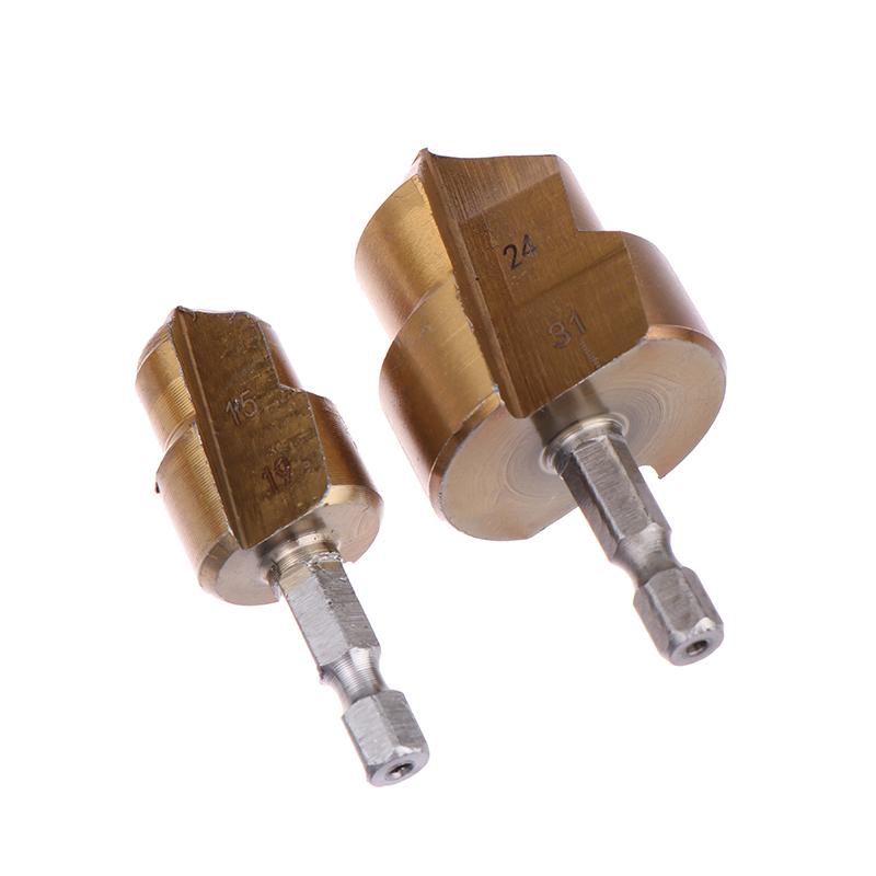 Titanium Plated Ppr Lifting Drill Water Pipe Repair Reamer Set For 4:6 ⁄ 1 Inch Water Pipe Opening Hex Shank Water Pipe Drill