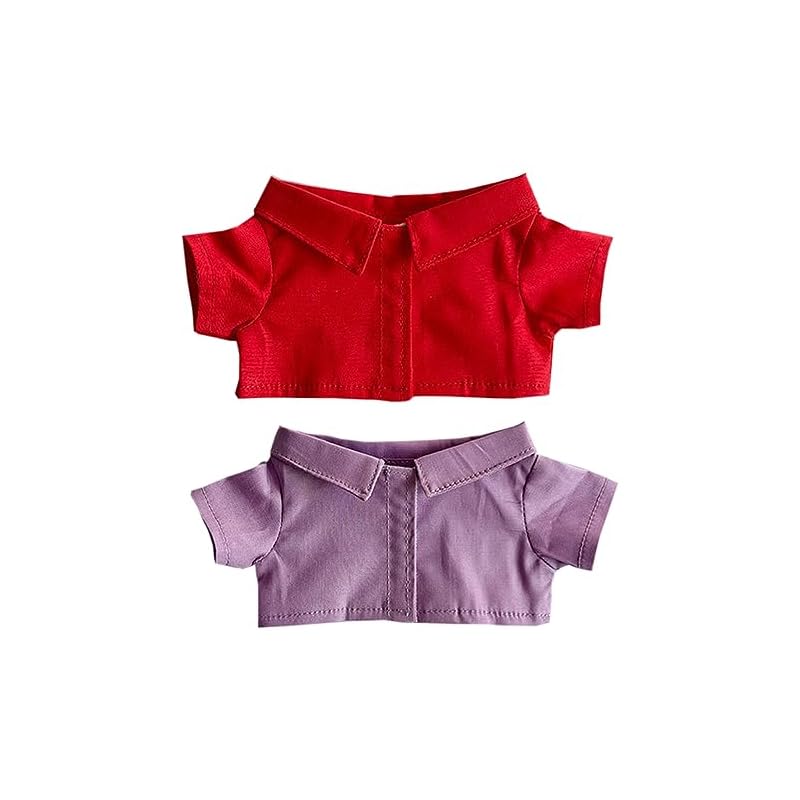 Niannyyhouse 10cm, 15cm, 20cm Plüschkleidung, Einfaches Hemd, Hemdbluse, Baumwollpuppe, Zubehör (A3, 20 cm)