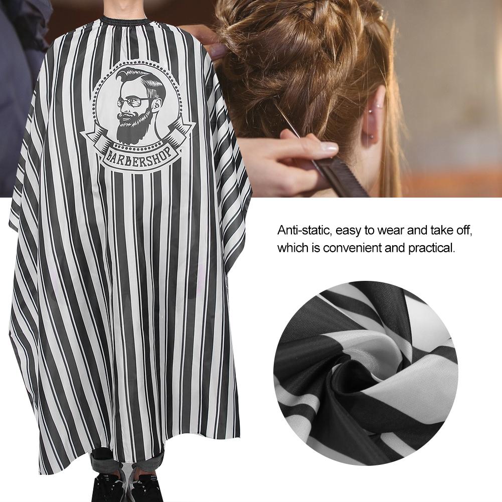 Hair Dyeing Haircut Cloth Hairdressing Apron Styling Barber Beauty Salon Accessory ToolBlack White Stripe