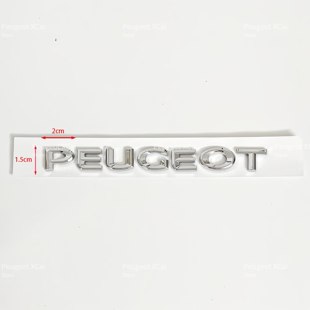 2026 Horká nálepka na auto ABS nálepka s písmeny na auto Zadní emblém kufru Příslušenství pro Peugeot 206 208 307 308 408 2008 3008 406 407 107