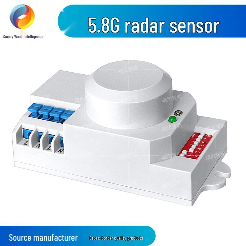

5.8G Microwave Radar Sensor Switch for LED Lights, Adjustable Distance, Concealed Installation, 220V Smart Sensor with Delay Module