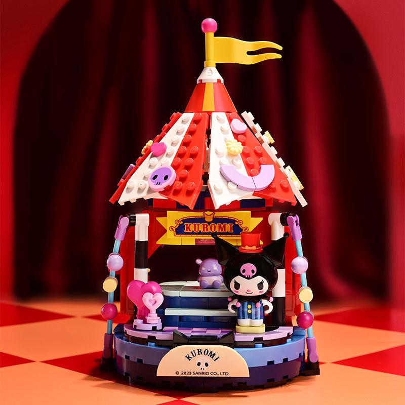 Hello Kitty Cinnamoroll Hamburger & Ice Cream Truck Building Blocks Toy