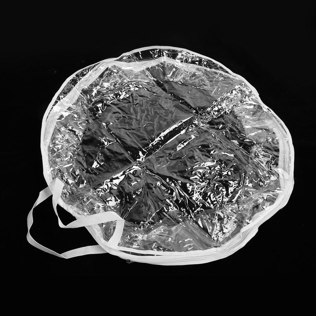 Wreath Storage Bag 60x20cm Thick PVC Reinforced Handle Double Zippers Transparent Clear Wreath Storage Container