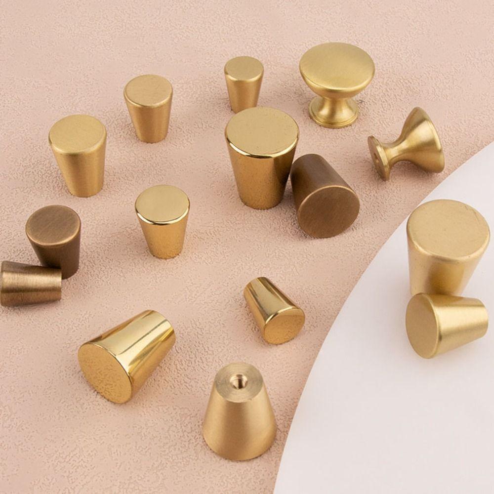 Modern Door Copper Handles Simple Drawer and Cabinet All-copper Handles Brass Handles Cupboard