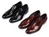 Men's Formal Leather Lace-up Shoes, Pointed, Breathable, for Business and Weddings.
