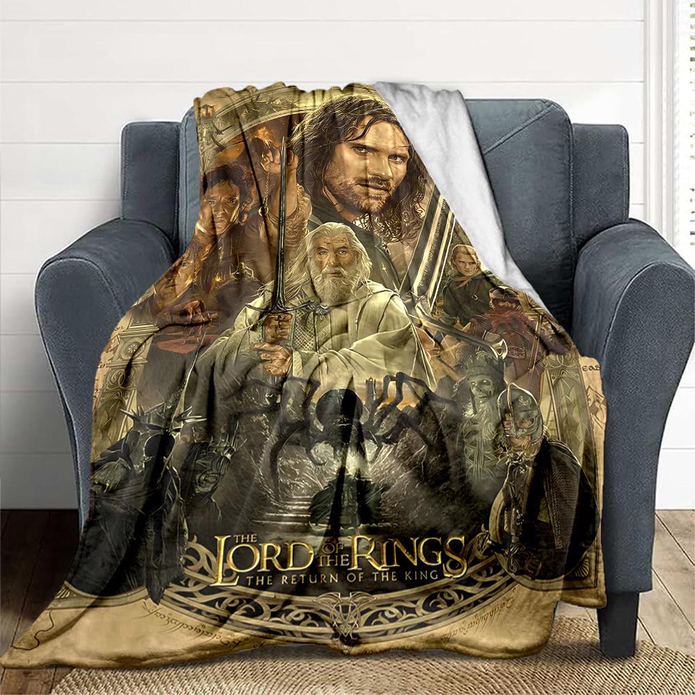 

1pc Lord of the Rings Blanket Lightweight Flannel Throw For Sofa, Bed, Travel, Livingroom, Office, Couch, Chair, And Bed 80x120cm