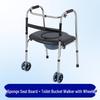 Folding Stainless Steel Walker & Cane Aid for Elderly