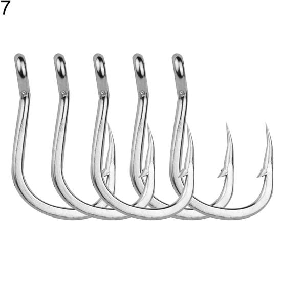 5/10Pcs Stainless Steel Fish Hook Jig Big Fishing Bait Holder Tackle Tool