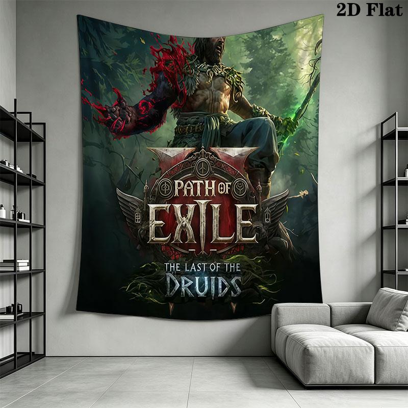 Path of Exile 2 Wall Hanging Printed Fabric Blanket Decorative Tapestries for Bedroom Living Room Home Decor