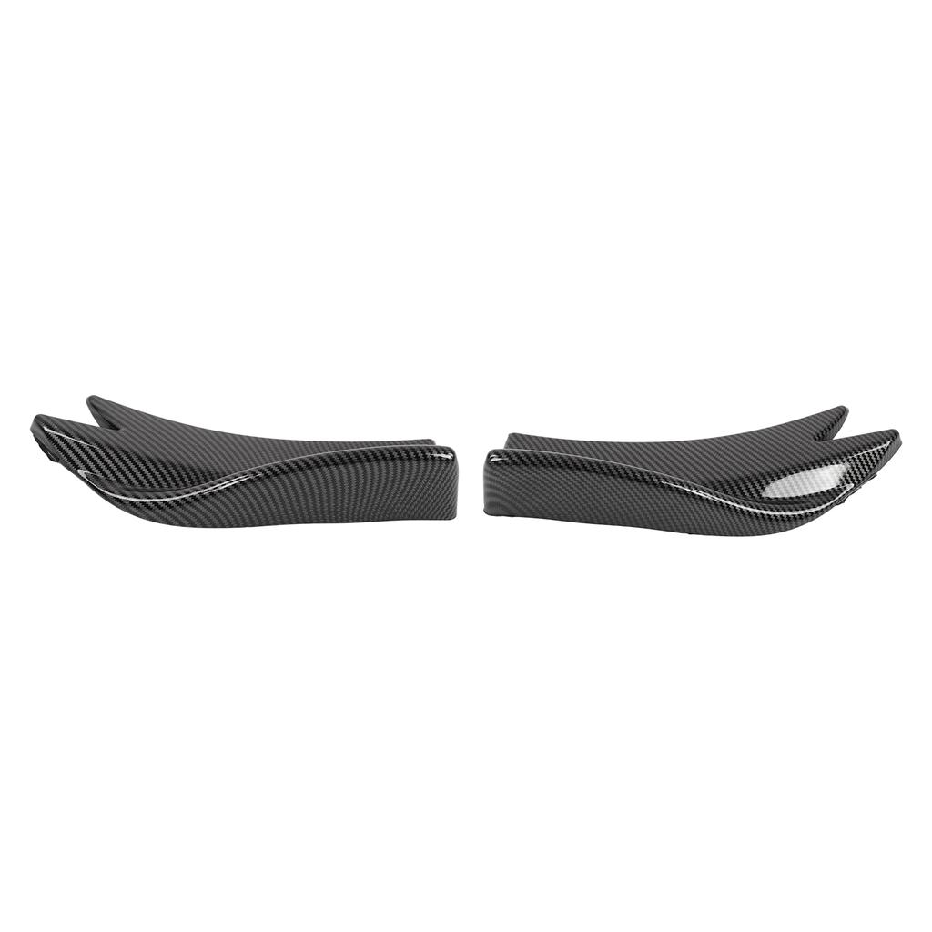 2pcs Rear Bumper Side Spoiler Carbon Fiber Style Surround Decoration Universal for Car