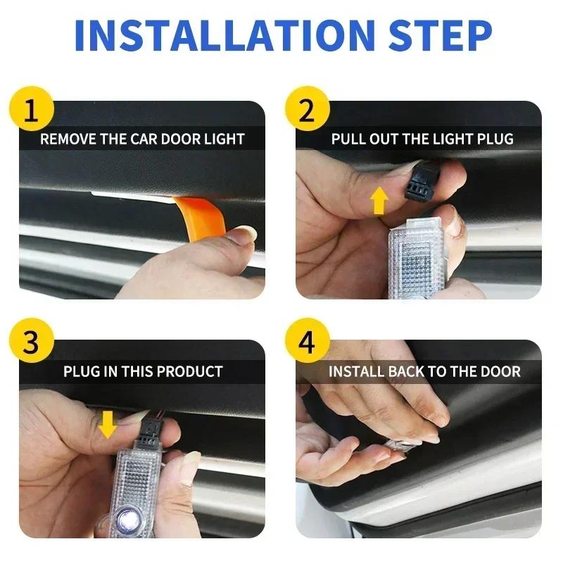 Autoaufkleber Für Alfa Romeo 2 Stück LED Auto Tür Willkommenslicht Dekorieren Laser Logo Projektorlampe Für Alfa Romeo 159 Mito Stelv