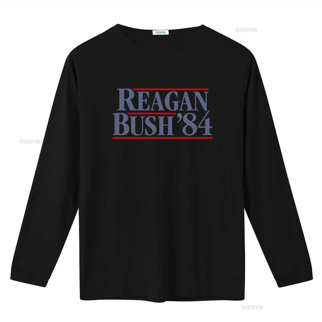 Reagan Bush 84 President Campaign 1984 Retro Vintage Premium Blend T Shirt Vintage Washed Designer Clothes Stylish Breathable