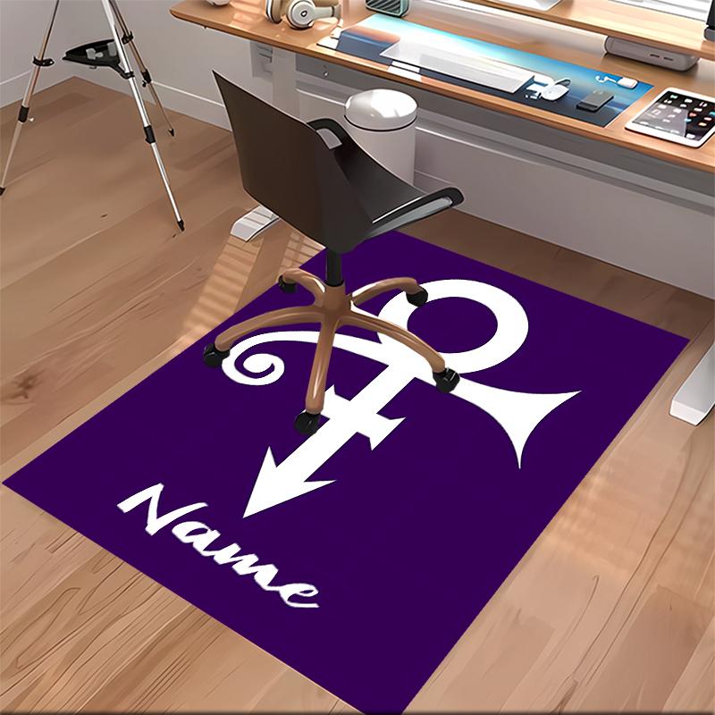 Custom personalization Prince Purple Rain Print Area Rug - Soft, Washable Non-Slip Indoor Mat,Living Room,Home&Office Decorative Rug