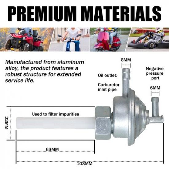 Fuel Pump Petcock for GY6 50cc 150cc Moped ATV Scooter Tank Valve Switch New