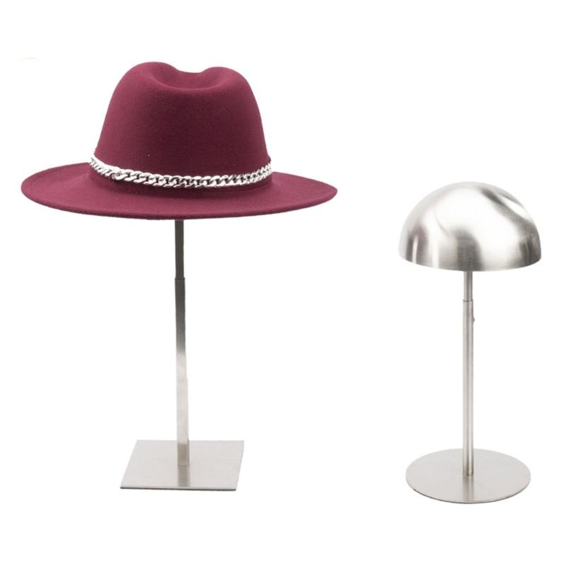 Adjustable Hat Holder Wigs Head Stand Practical Metal Home Hat Storage Stable Metal Stand for Hat and Wig Display