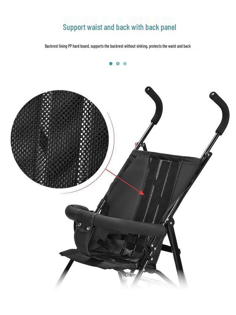 Ultralekki, Kompaktowy, Składany Wózek Dziecięcy z Amortyzacją - Idealny na Letnią Wyprawę