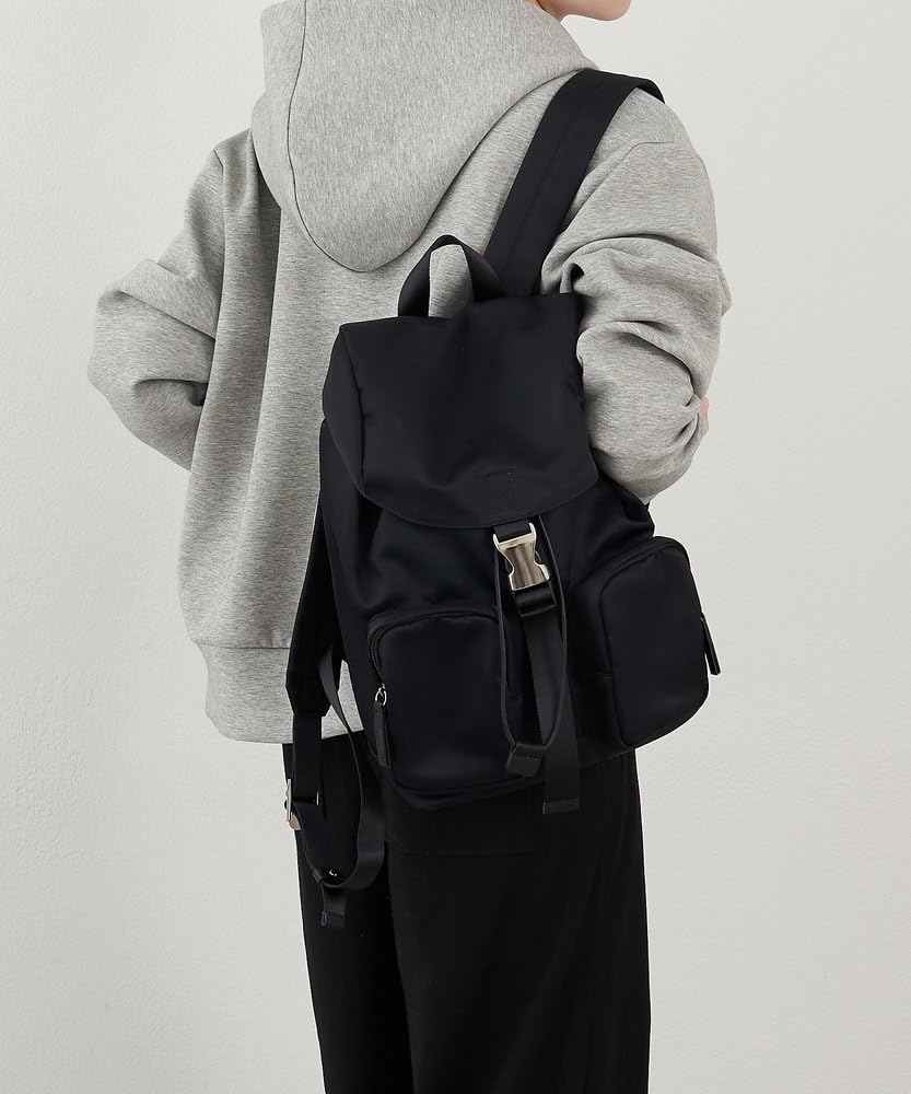 Russet Nylon Backpack RUZ1052325A0002 Free Size, Black
