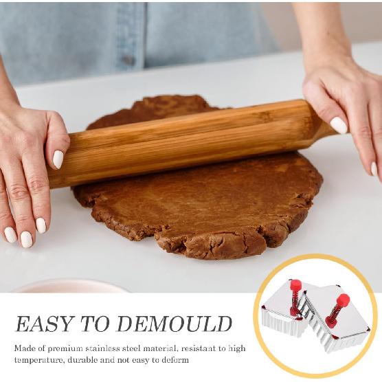 

Hemoton 2 шт. Формы для печенья и торта из нержавеющей стали 3D с пружинным прессом, Набор для прессования печенья с толкателем, Портативные формы для выпечки для приготовления печенья, чизкейков своими руками,