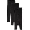 Okamoto Kids Black Cotton Blend Stretch Leggings 10-Length School Uniform Over Pants 3-Pack Size 115-125