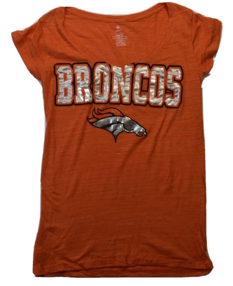 NFL Teens Apparel Juniors Denver Broncos Football Shirt New XS, M, XL 3XL