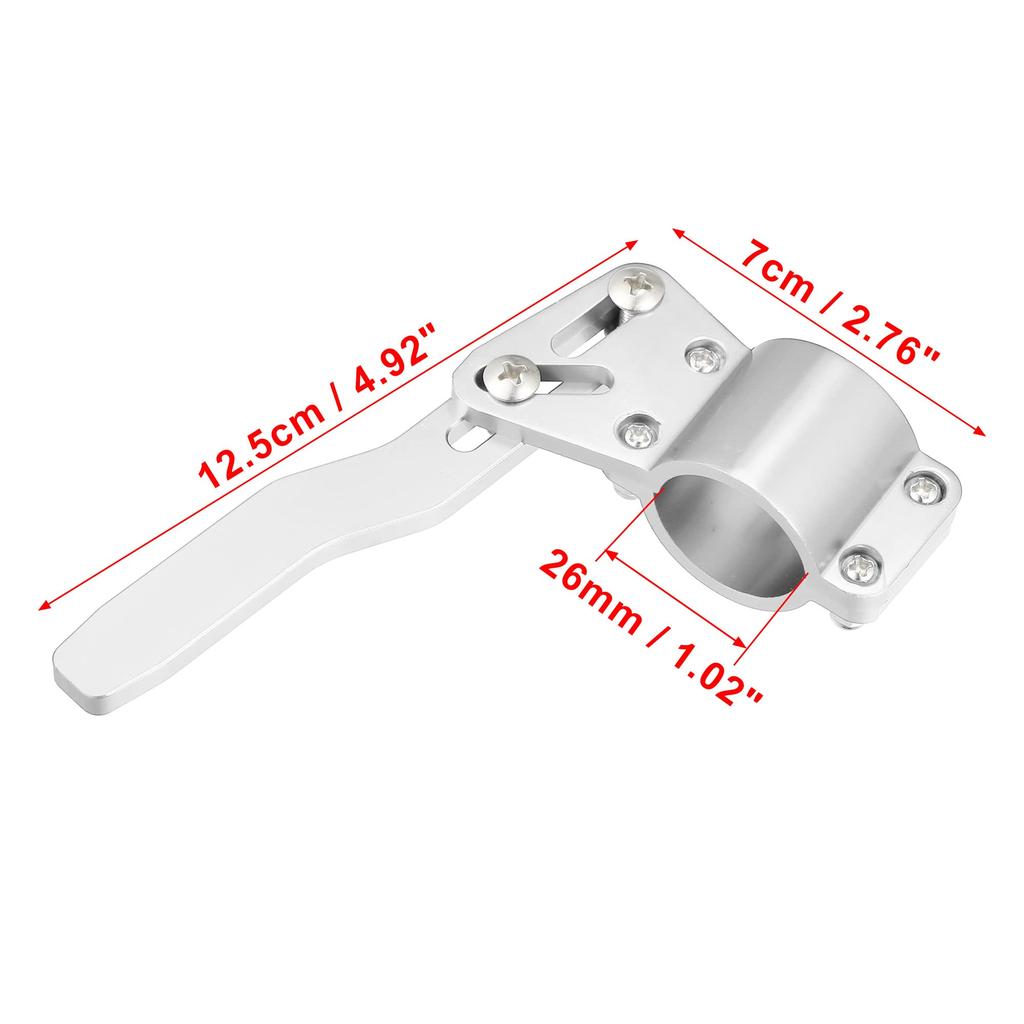 X AUTOHAUX Blunt Car Direction Indicator Extension Steering Wheel Extension Turn Rod Positioning Kit Rod Extension 2pcs Silver Tone