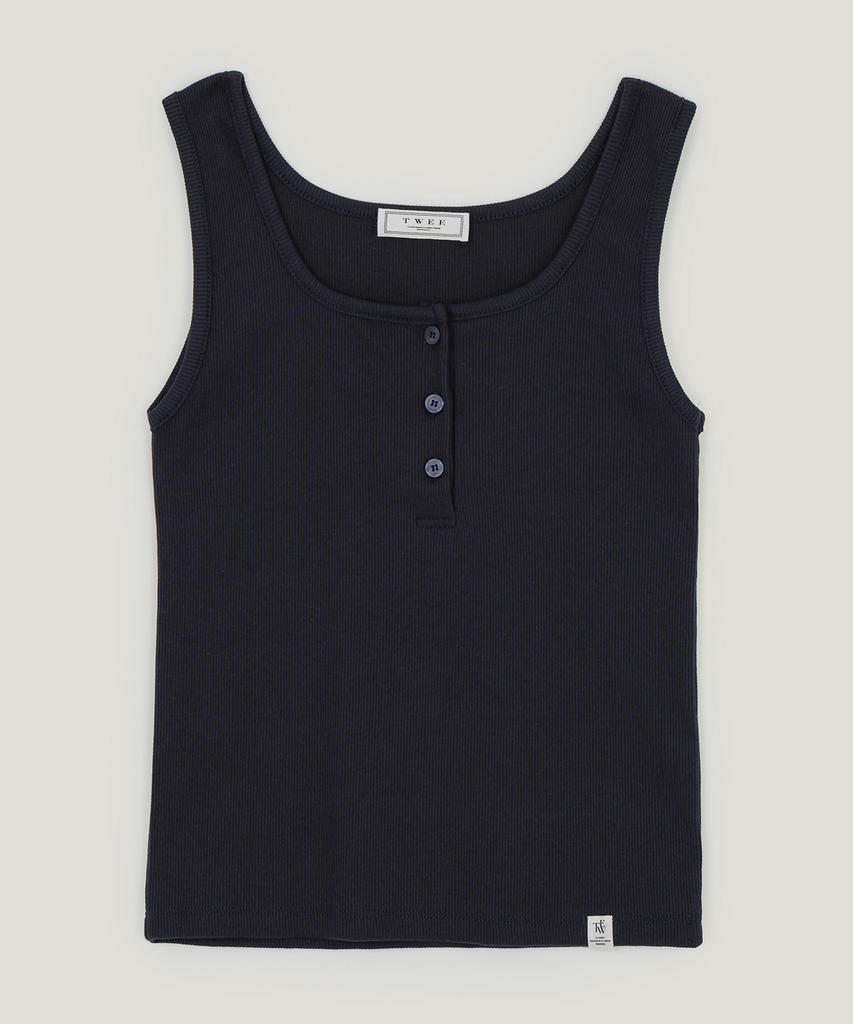 Teuwi Perkin Ribbed Button Sleeveless