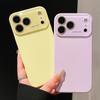 Original Liquid Silicone Phone Case For iPhone 17 16 15 14 13 Pro Max 17Pro 16Pro Glass Camera Protection Shockproof Back Cover