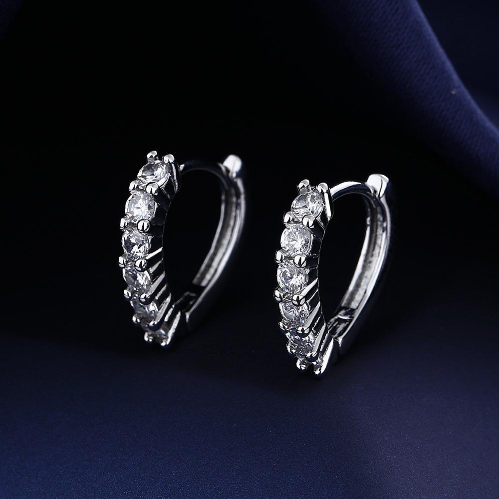 925 Sterling Silver Zirconia Small Hoop Earring For Girls Child Wome Beautiful Aros Huggies Earring Jewelry