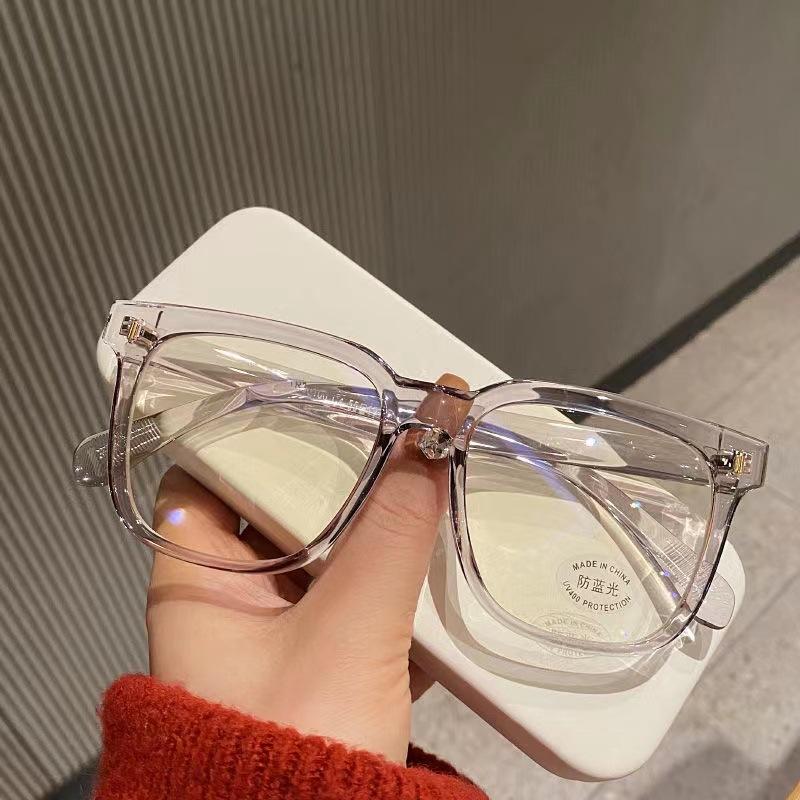 Retro Black Frame Frosted Large Frame Myopia Glasses Oversized Anti-blue Light Near Sight Eyewear Women Men Optical Eyeglasses