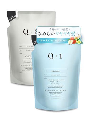Q+ Qualitas [Damage Care] Shampoo Refill, Amino Acid Shampoo and Treatment Set, Salon Exclusive, Silicone-Free Bath Set, 400ml/400g
