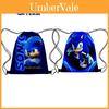 Sonic Hedgehog tas met trekkoord, draagbare tas van Oxford-stof voor cadeaus, blauwe kleur, creatieve cartoonstijl