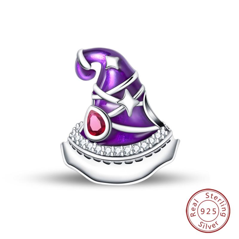 Purple Series Charms Beads 925 Silver Butterfly Firefly Spirit Snake Charm Fit Bracelet Woman DIY Jewelry