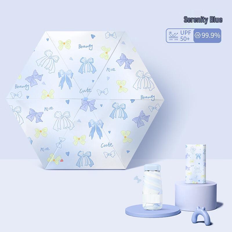 Mini Six-Fold UV Protection Gradient Bow Umbrella