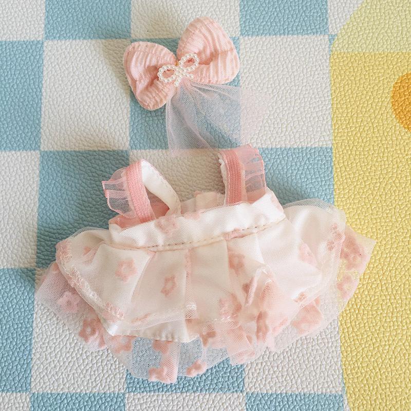 בגדי בובת קטיפה ויניל חמודה 17 ס"מ קופסה עיוורת - תליון LaBuBu שמלת אביזרים