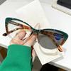 New Fashion Cat Eye Photochromic Women's Myopia Glasses Outdoor Ultra Light Neutral High Quality Anti Blue Light Glasses