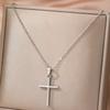 Stainless Steel Necklace Cross Pendant Hip-hop Street Fashion Trendy Men and Women Fashion Jewelry Party Outing Play Collocation