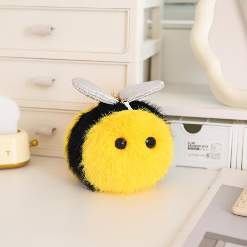 Cute Bee Doll Exam Gift, Pencil Plush Doll Doll Book Bag Pendant Gift Every Exam Must Pass
