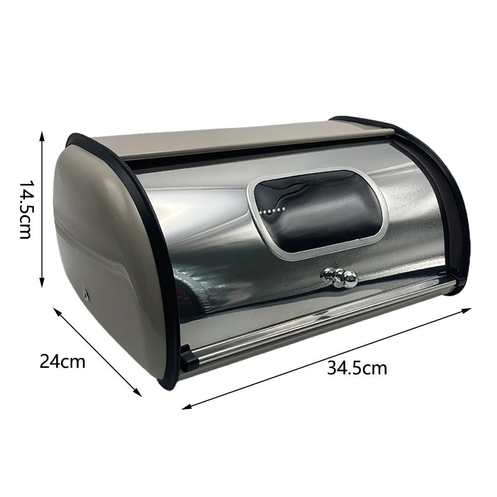 Roll Top Bread Bin Large Capacity Bread Box For Entrance Pantry Farmhouse Bread Storage Box Healthy Lifestyle Tool
